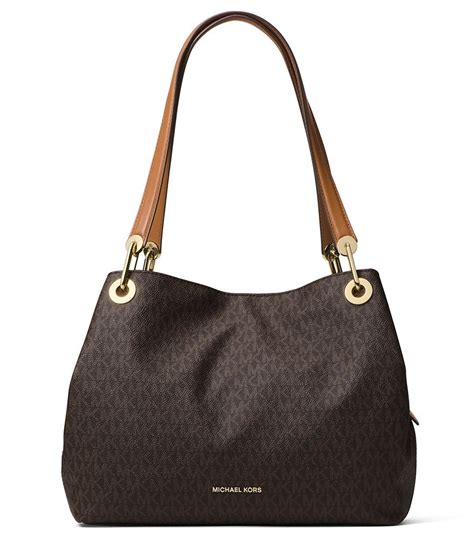 michael kors raven large canvas tote|raven large leather shoulder bag.